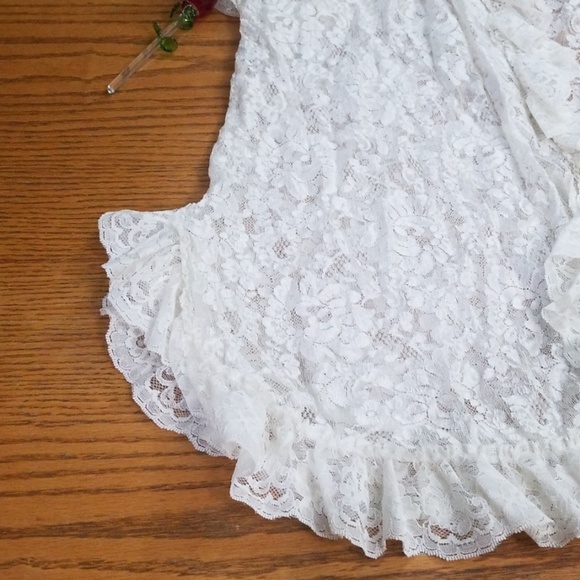 Ivory lace fabric kimono - Picture 4 of 5